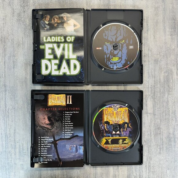 The Evil Dead I & II Sam Raimi Horror DVD Lot  Anchor Bay w/ Inserts - Tested - Picture 2 of 5